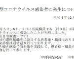 新型コロナウイルス感染者の発生について20221209